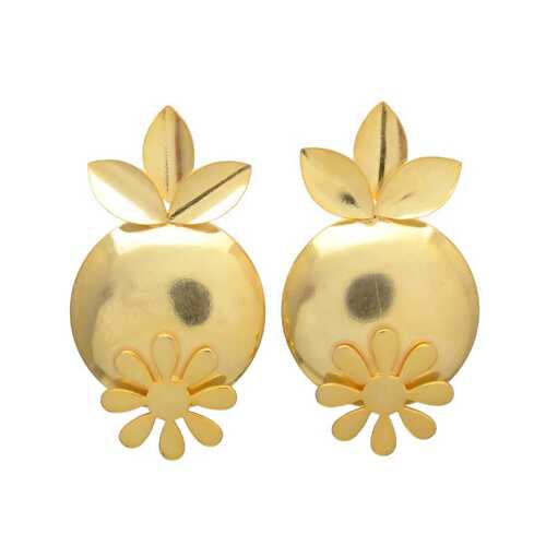 Brass stud earring set for woman