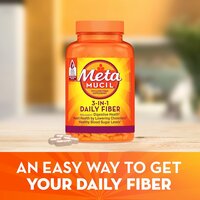 Metamucil Daily Fiber Supplement, Psyllium Husk , 300 Capsules