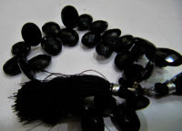 Black Spinel Oval Shape10x14mm to 12x16mm Faceted Sold Per Strand 8'' long