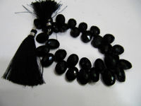 Black Spinel Oval Shape10x14mm to 12x16mm Faceted Sold Per Strand 8'' long