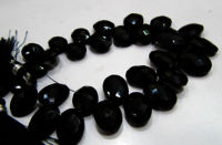 Black Spinel Oval Shape10x14mm to 12x16mm Faceted Sold Per Strand 8'' long