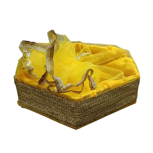 Yellow MDF Wedding Gift Basket