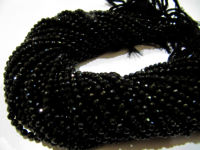 Natural Black Spinal Rondelle Faceted 3-4mm Beads Sold Per  Strand 13 Inches Long