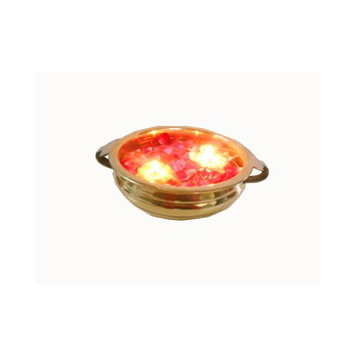 aakrati Urli made metal Indian Handicraft By Aakrati Brass Table Diya  (Height: 2.5 inch)