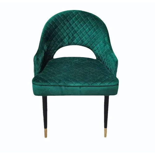 Durable Low Back Green Velvet Sofa Chair