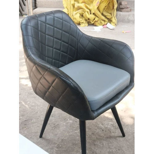 Black And Grey Single Seater Leather Sofa Chair