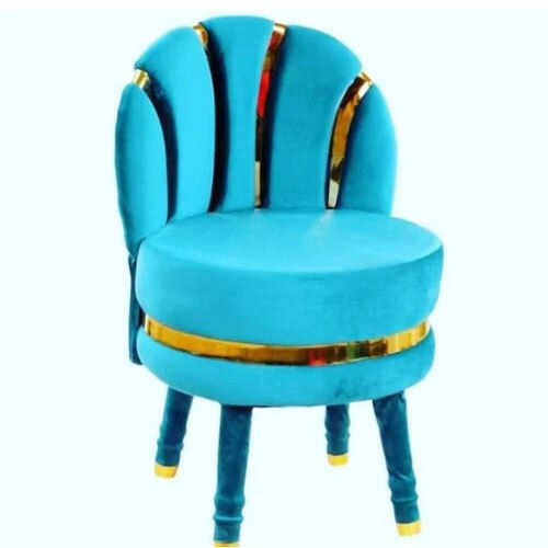 Blue Round Seat Velvet Sofa Chair