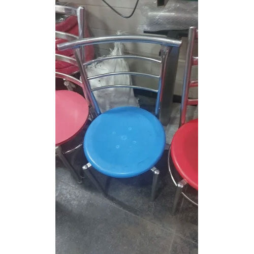 Stainless Steel Blue Restaurant Chair
