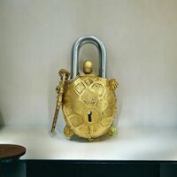 Aakrati Antique Of Tortoise Figure Padlock  (yellow)