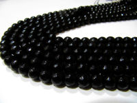 Black Onyx Round Faceted 10mm Beads Sold Per Strand 14-15 inches long