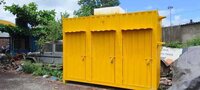 MS Toilet Cabin - Modular Pillar Design, PVC Door & Roof Load | Customized Color, Antiskid Tile Flooring, 30mm Wall Thickness