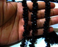 Natural Black Spinel Drop Shape Faceted 5x7mm to 6x8mm beads 10inches