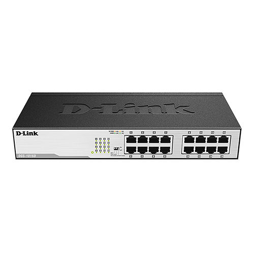 Black Dgs-1016D D-Link 16 Port Unmanaged Gigabit Network Switch