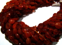 Natural Carnelian Coin Shape Faceted Beads 7mm Beads Strand 13Inch long