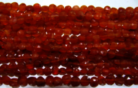 Natural Carnelian Coin Shape Faceted Beads 7mm Beads Strand 13Inch long