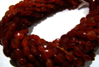 Natural Carnelian Coin Shape Faceted Beads 7mm Beads Strand 13Inch long