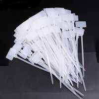 Plastic Marker Cable Tie - Plastic Material, 1.5 Mm Width, 150 Mm Length , White Color With Locking Function For Secure Binding