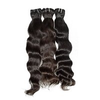 Black Wavy Weft Hair