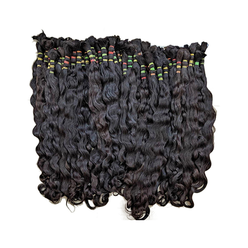 Black Wavy Bulk Hair