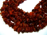 Natural Carnelian Irregular Plain 4mm To 8mm Strand 34 Inches Long