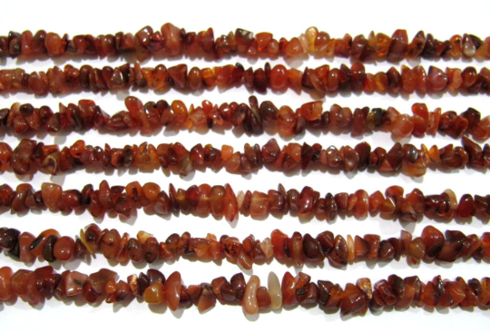 Natural Carnelian Irregular Plain 4mm To 8mm Strand 34 Inches Long