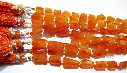 Natural Carnelian Nugget Shape 7to9mm Beads Strand 14 inches long