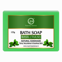 Nuerma Science 100% Natural Herbal Handmade Basil Bath Soap - Age Group: Adult