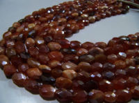 Natural Carnelian Oval Shape Faceted 6x9mm Beads Strand 13 inches long