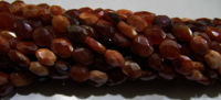 Natural Carnelian Oval Shape Faceted 6x9mm Beads Strand 13 inches long