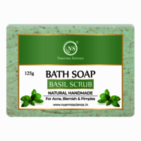 Nuerma Science 100% Natural Herbal Handmade Basil Scrub Bath Soap
