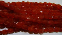 Natural Carnelian Faceted Oval Shape 6x9mm Beads Strand 13 inch long