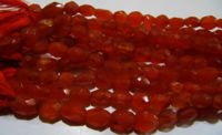 Natural Carnelian Faceted Oval Shape 6x9mm Beads Strand 13 inch long