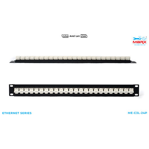 Marx 24 Port Cat 3 Loaded Patch Panel 90 Degree - Application: Telecommunication