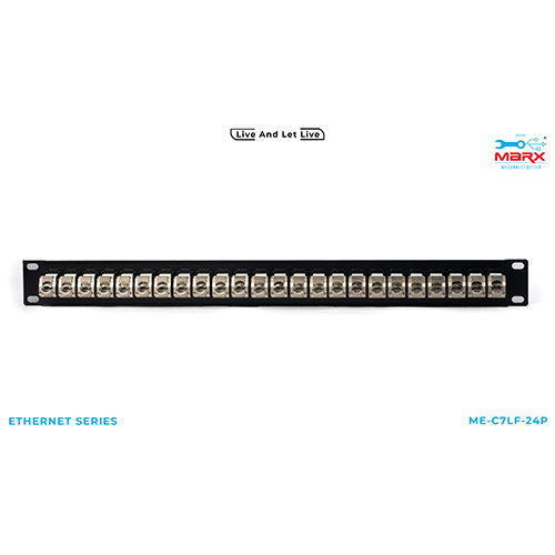 Marx 24 Port Cat 7 STP Loaded Patch Panel 180 degree