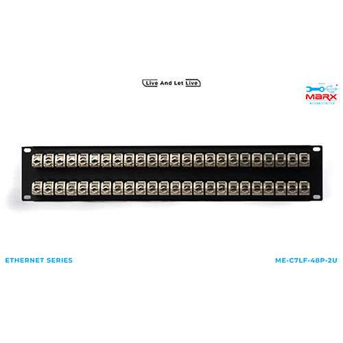 Marx 2U - 48 Port Cat 7 Stp Loaded Patch Panel 180 Degree - Application: Telecommunication