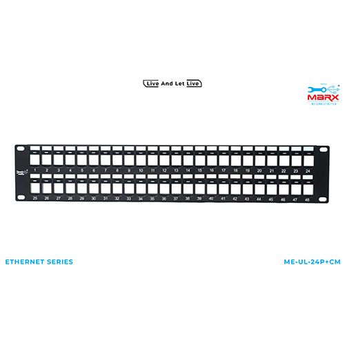 Marx 2U - 48 Port Unloaded Patch Panel - Application: Telecommunication