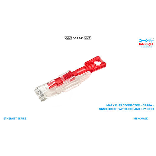 Marx Rj45 Connector - Cat6A - Unshielded - With Lock And Key Boot (1No) - Application: Telecommunication