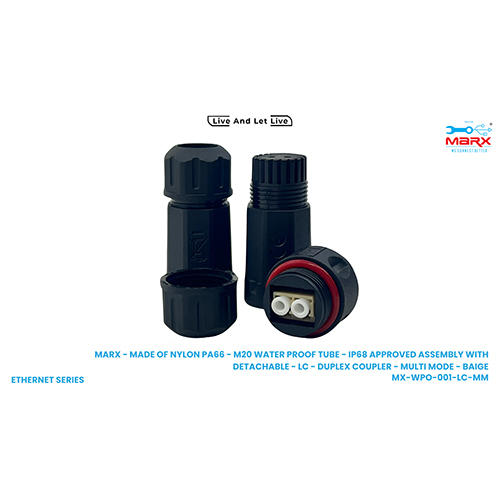 Marx- Made Of Nylon PA66-M20 Water Proof Tube-IP68 Approved Assembly With Detachable-LC-Duplex Coupler-Multi Mode-Baige