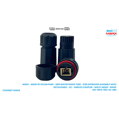 Marx -Made Of Nylon PA66-M20 Water Proof Tube-IP68 Approved Assembly With Detachable-SC - Simplex Coupler-Multi Mode-Baige