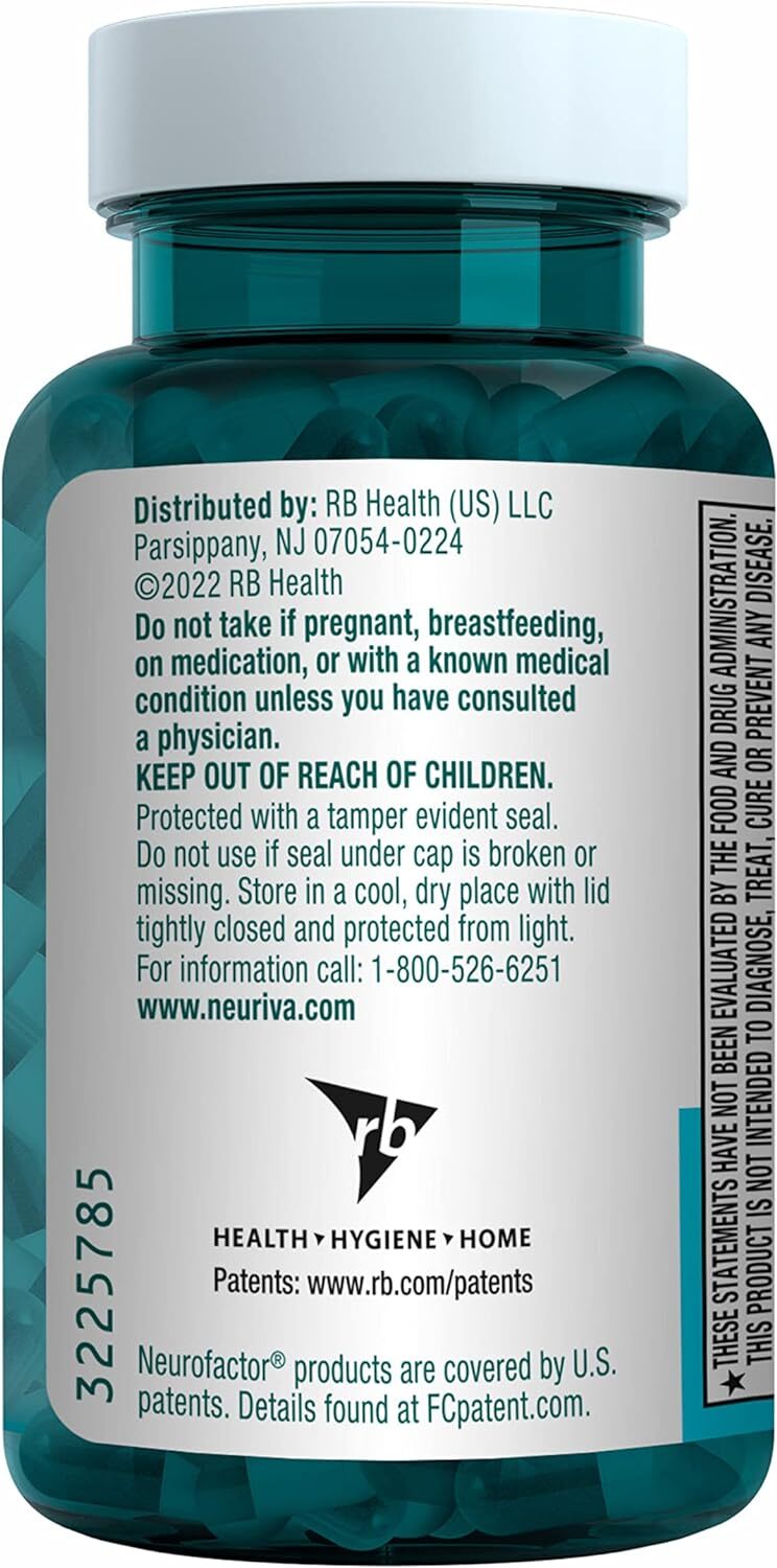NEURIVA Plus Brain Supplement for Memory and Focus 30 Capsules