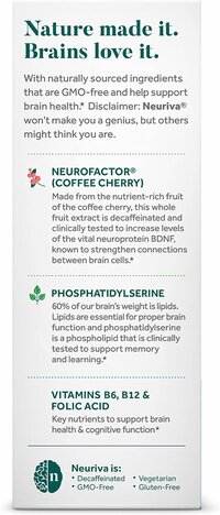 NEURIVA Plus Brain Supplement for Memory and Focus 30 Capsules