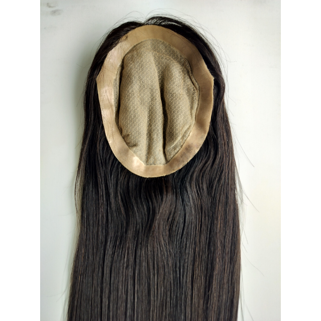 8x6 28 inch Natural Color Straight Human Hair Mirage Topper