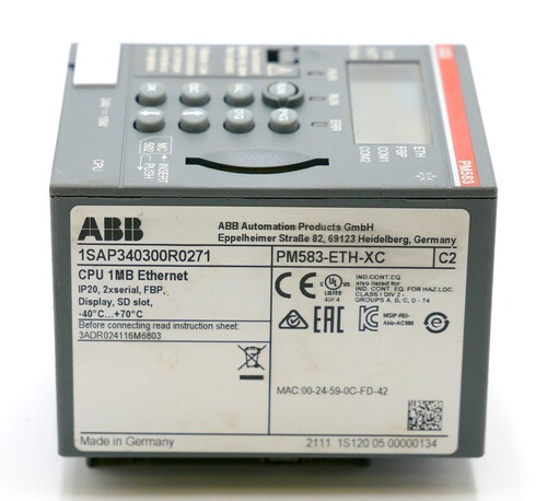 ABB PM583-ETH AC500 PLC Series