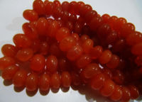 Natural Carnelian Rondelle Plain 8 to12 mm Beads Strand 8 inches long