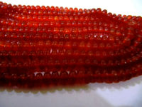 Natural Carnelian Rondelle Plain 8mm Beads Sold Per Strand 8 inches Long