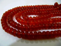 Natural Carnelian Rondelle Plain 8mm Beads Sold Per Strand 8 inches Long