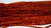 Natural Carnelian Rondelle Faceted Beads 2mm Beads Strand 13 inch long