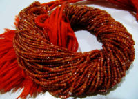 Natural Carnelian Rondelle Faceted Beads 2mm Beads Strand 13 inch long