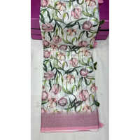 Linen Digital Print Saree