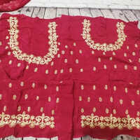 Bridal Zardoshi Handwork Pure Crepe Sarees - Color: Multi Colours